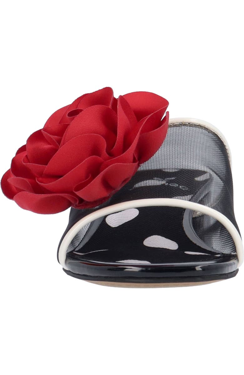 J. Reneé Myla Block Heel Sandal, Alternate, color, Black/ White/ Red