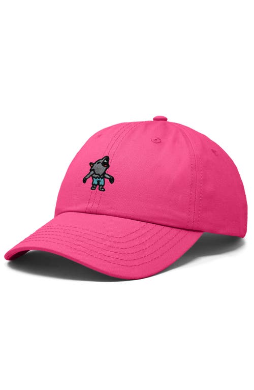 Dalix Werewolf Embroidered Dad Hat In Hot Pink