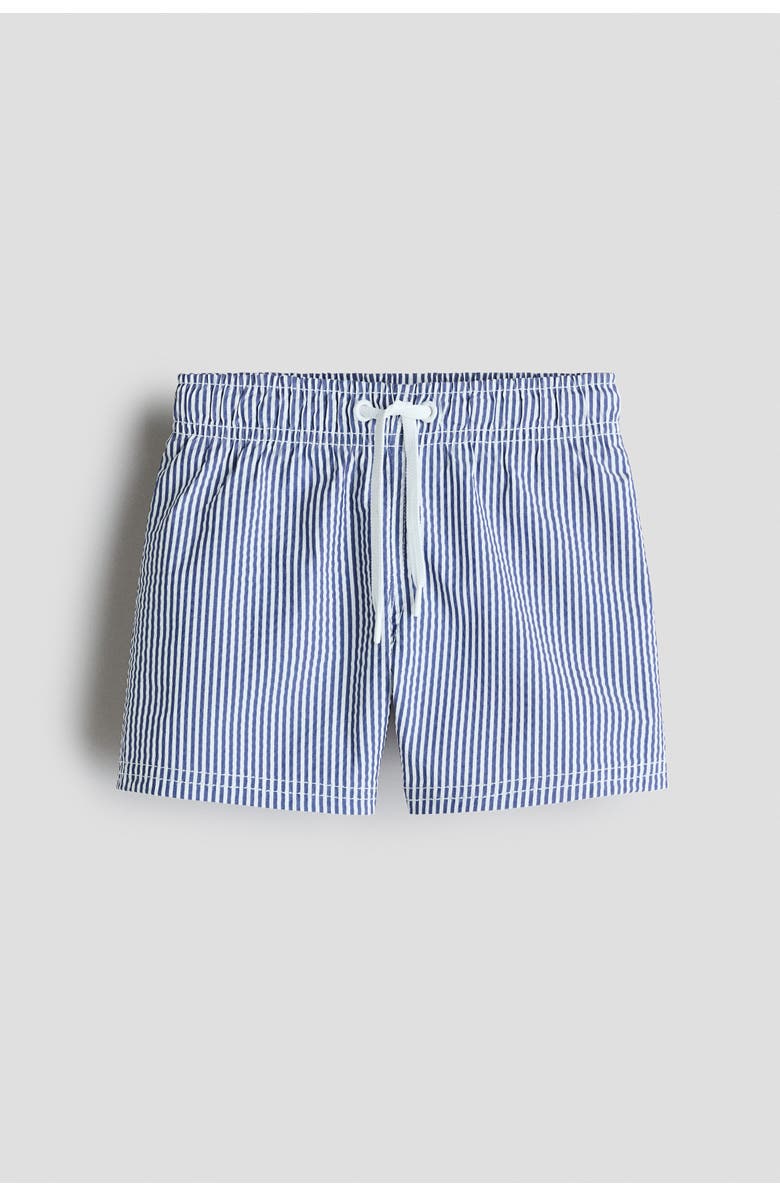 H&M Swim Shorts, Main, color, Blue/Striped