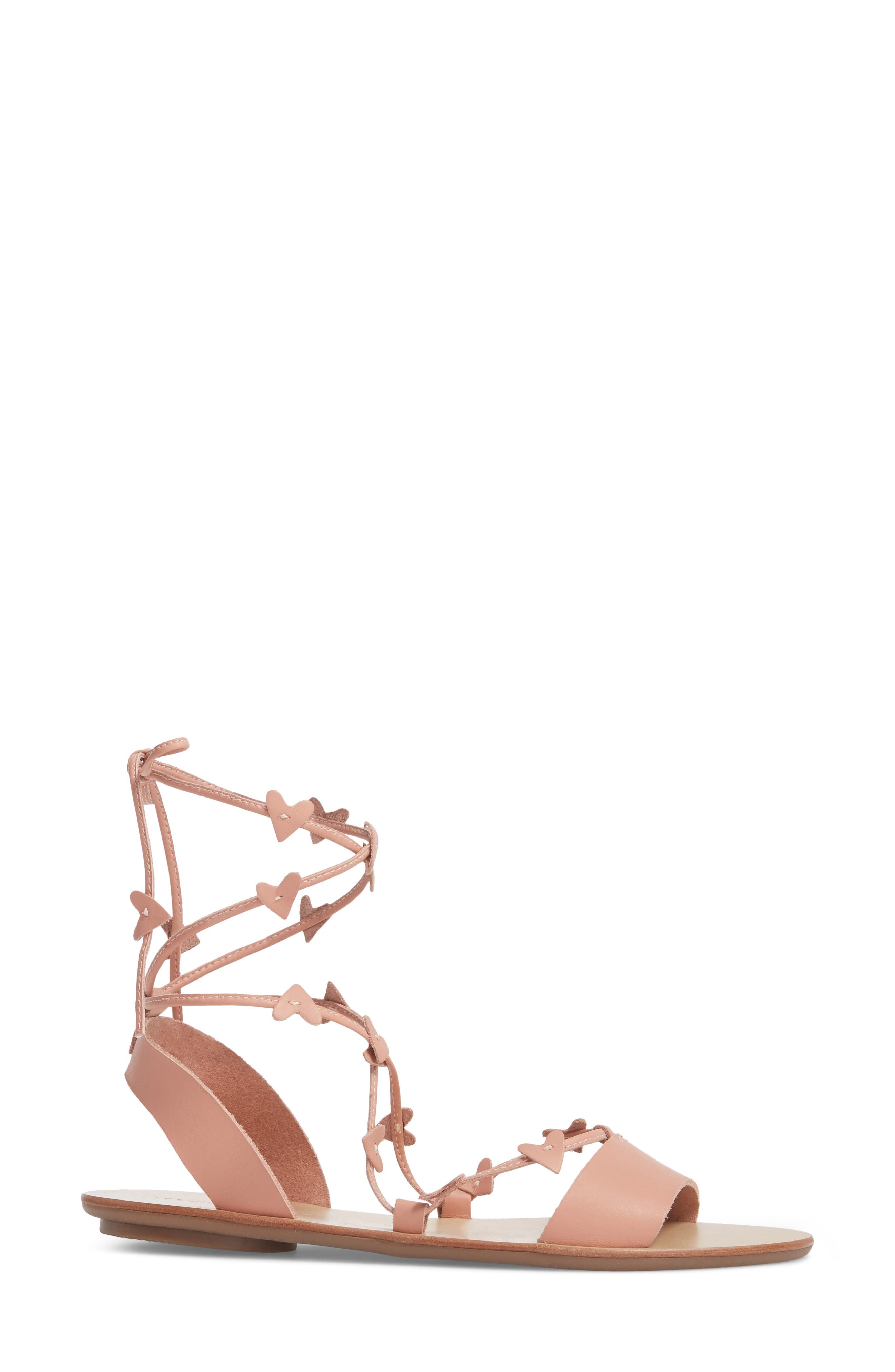 Heartla Wraparound Sandal, Alternate, color, BLUSH
