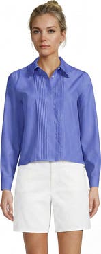 Lands' End No Iron Boxy Cropped Shirt