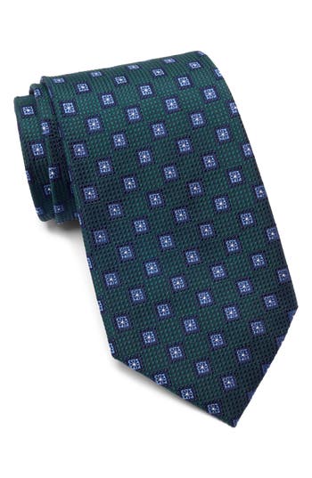 Duchamp Floral Silk Tie In Blue