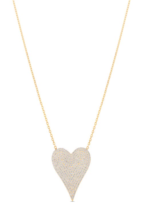 SHYMI Jumbo Pavé Heart Pendant Necklace in Gold at Nordstrom