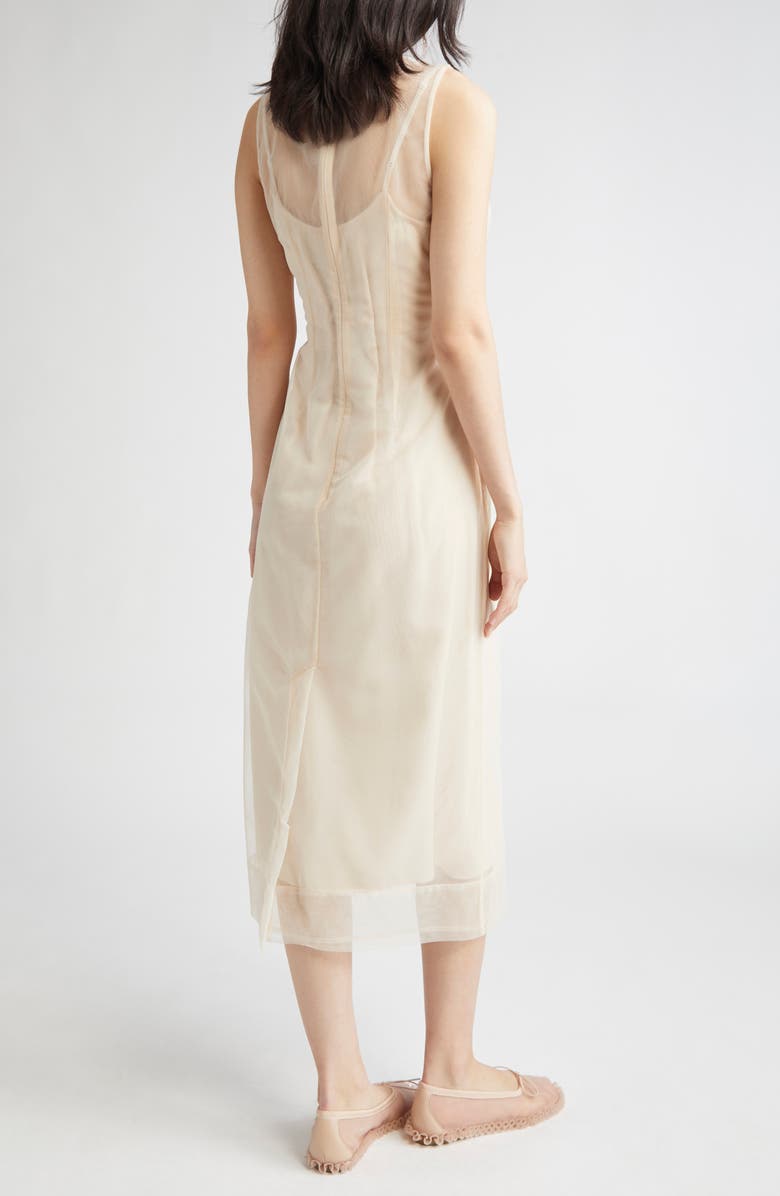 Simone Rocha Stuffed Carnation Square Neck Tulle Dress, Alternate, color, 