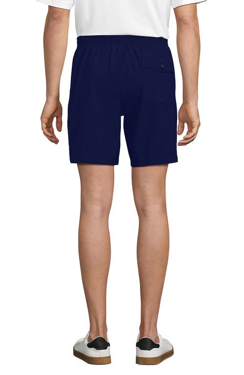 LANDS' END LANDS' END 7" SEERSUCKER BEACH TO BOARDWALK PULL ON SHORTS
