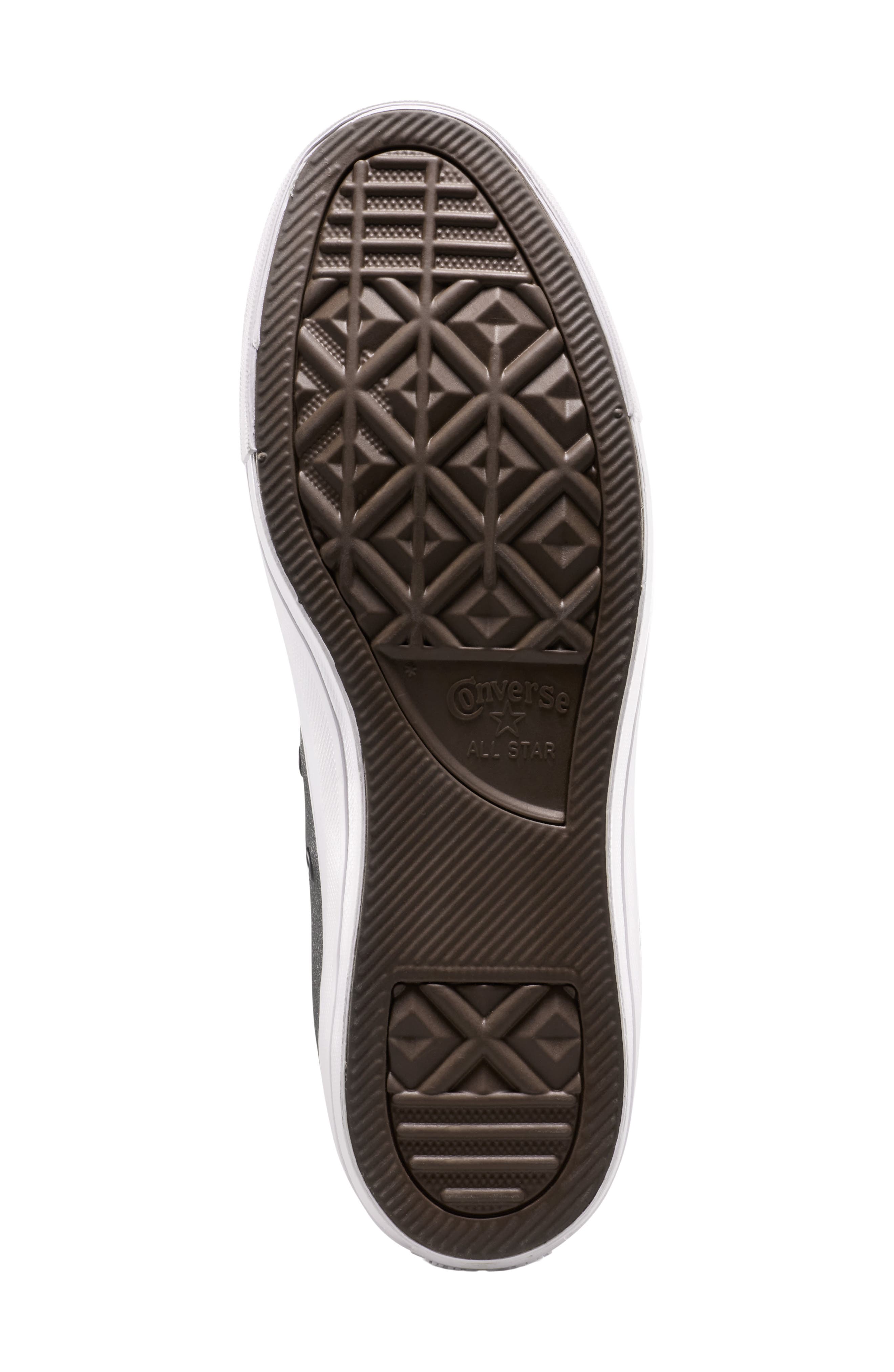 Converse Chuck Taylor<sup>®</sup> All Star<sup>®</sup> Water Repellent Leather High Top Sneaker, Alternate, color, Black/ Black/ White