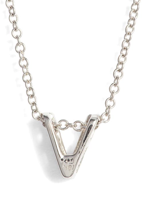 Bony Levy Diamond Pavé Initial Pendant Necklace In 18k White Gold - V