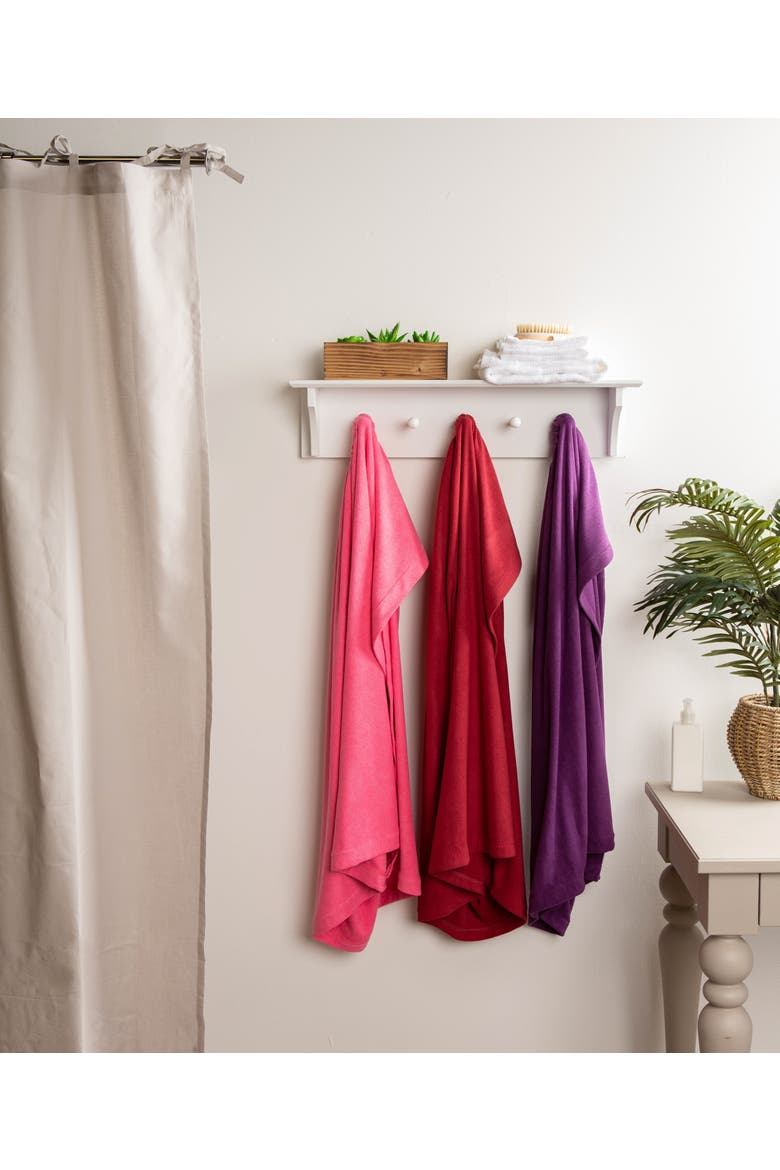 Women's Eggplant Shower Wrap, Alternate, color, Eggplant