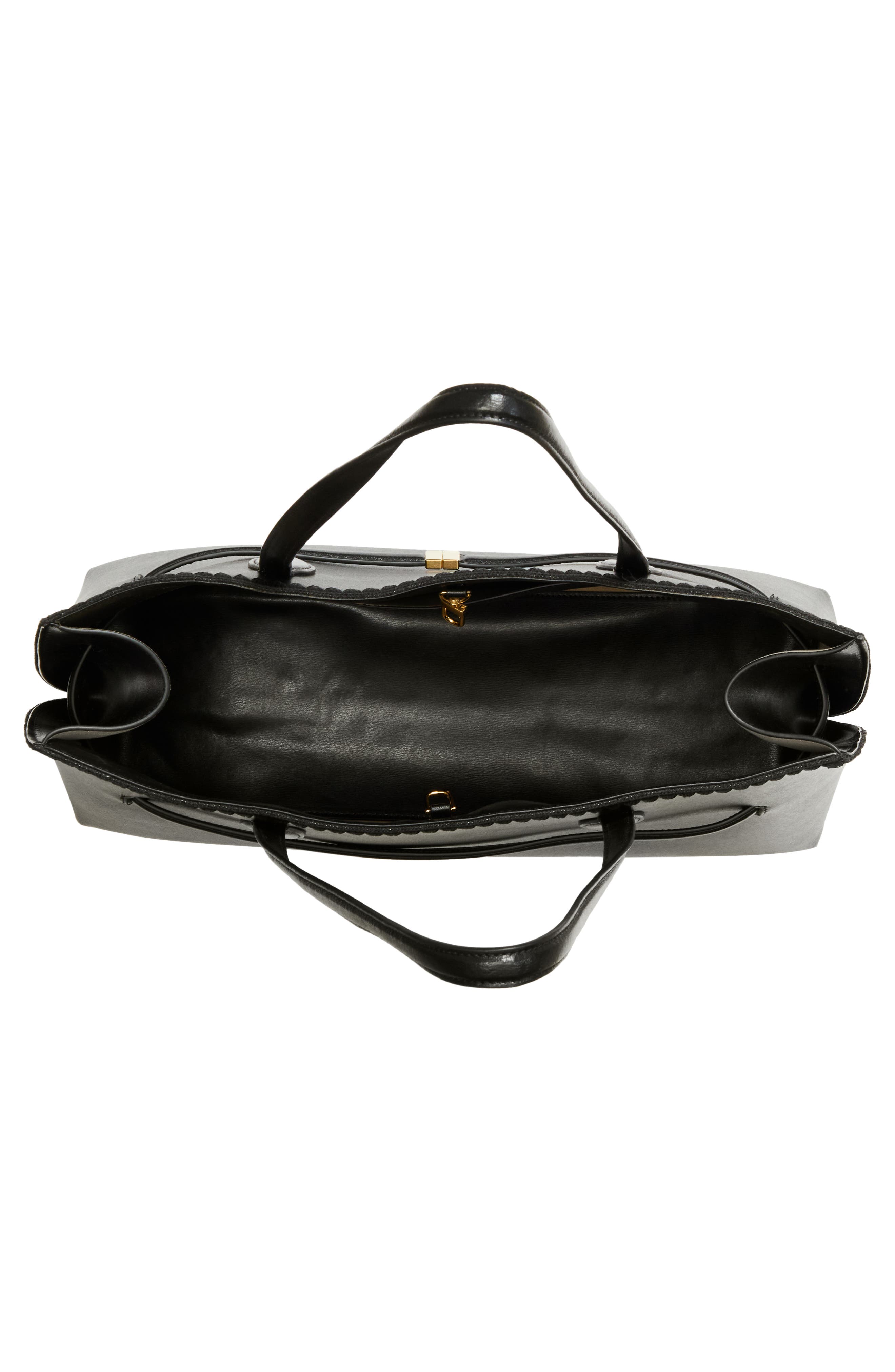 TOTEME Lounge Belted Leather Tote, Alternate, color, Black