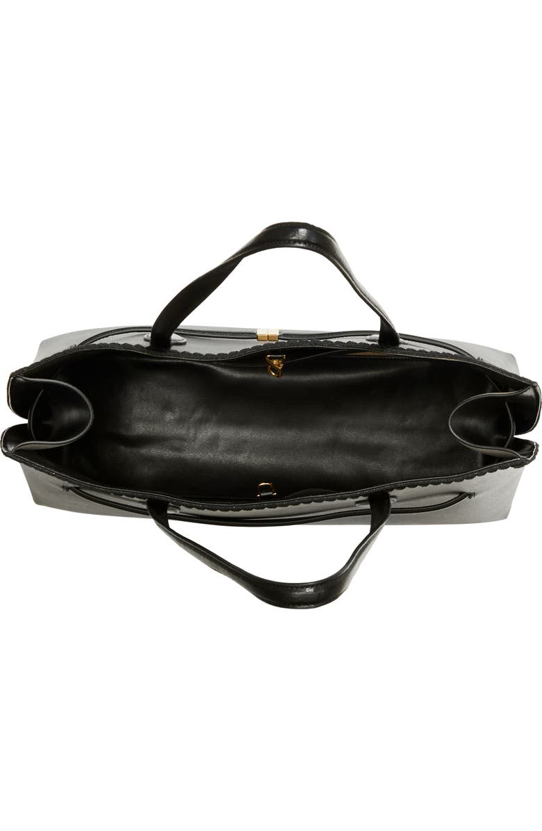 TOTEME Lounge Belted Leather Tote, Alternate, color, Black