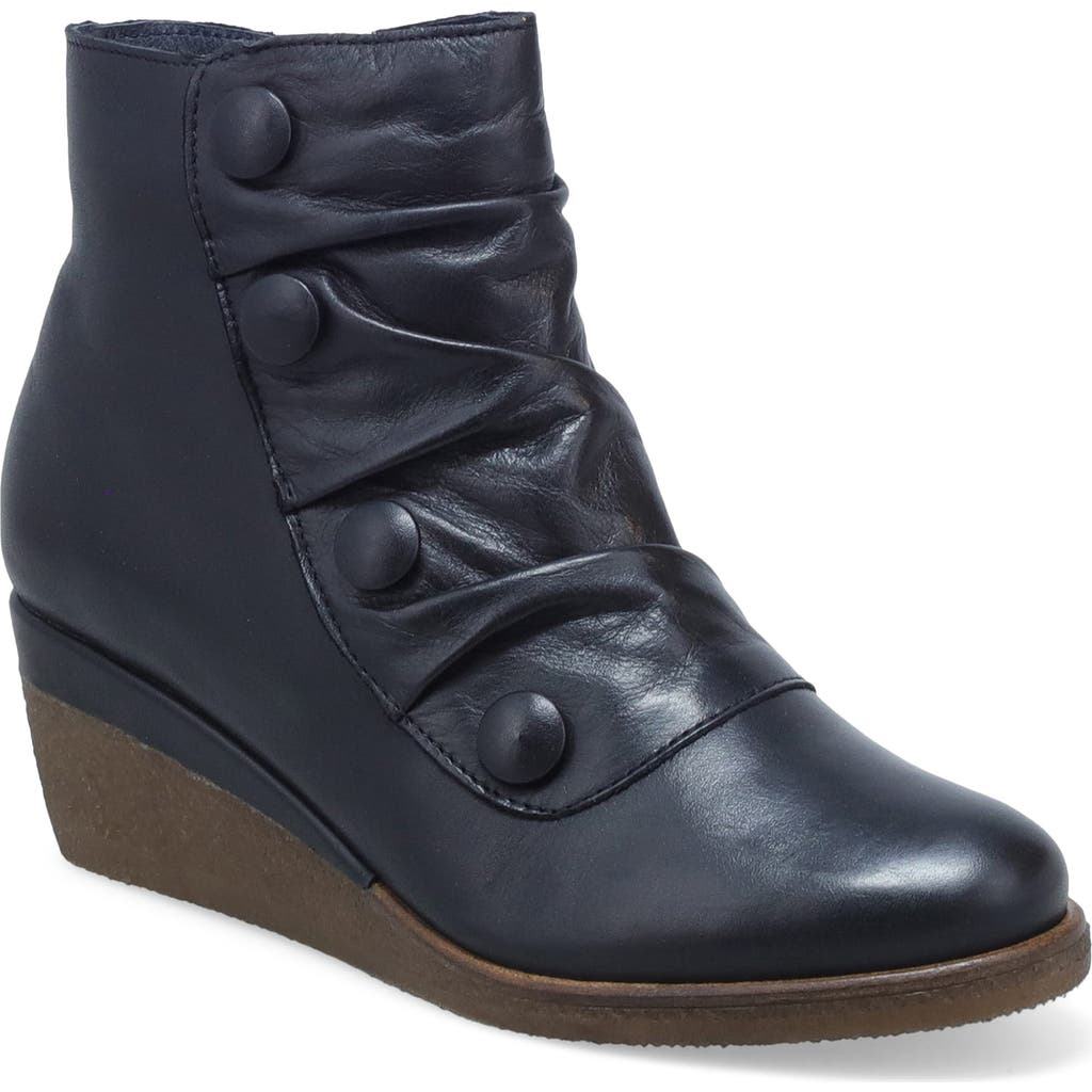 Miz Mooz Maxy Wedge Bootie In Blue