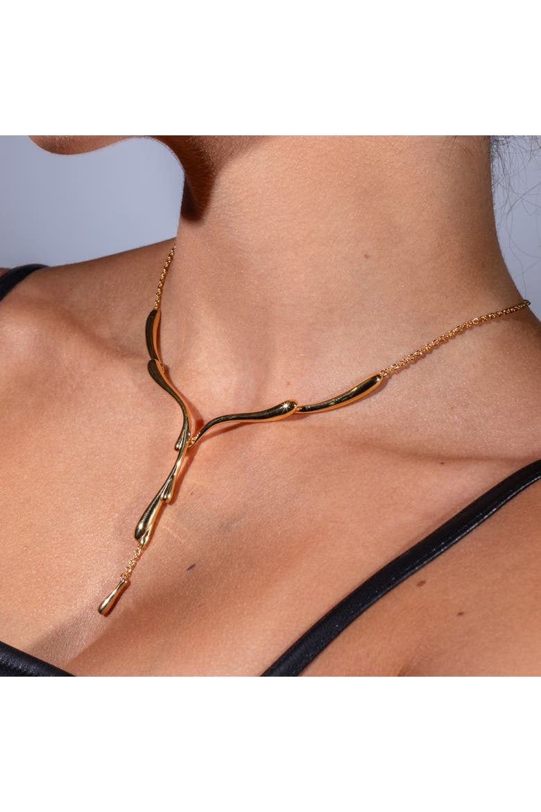Dripping Necklace in Gold Vermeil, Alternate, color, Gold Vermeil