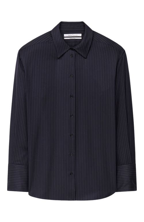 Another Tomorrow Relaxed Shirt In Blue