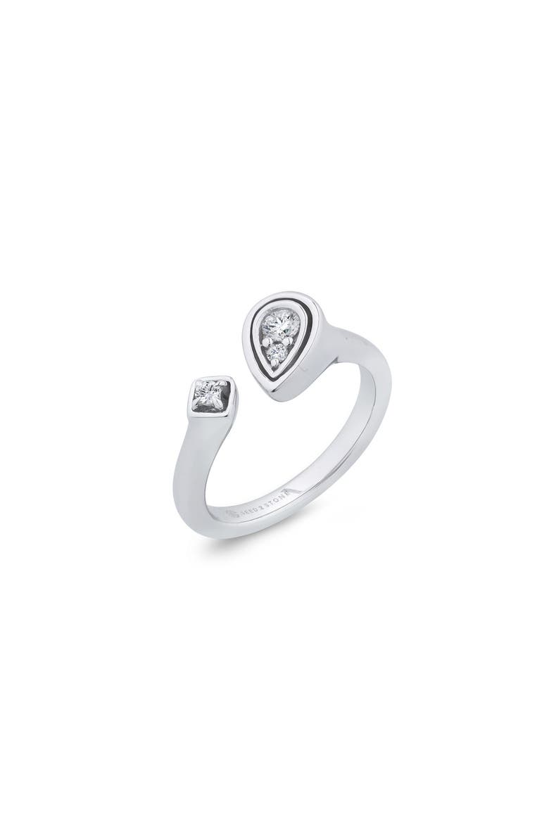 Perfect-Pear Horseshoe Ring, Main, color, Silver