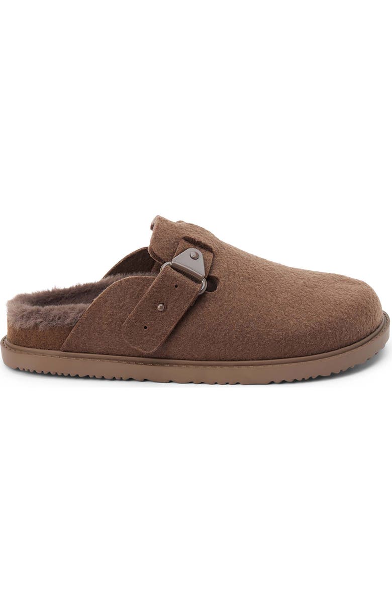 Matisse Portland Faux Fur Clog, Alternate, color, Coffee Textile