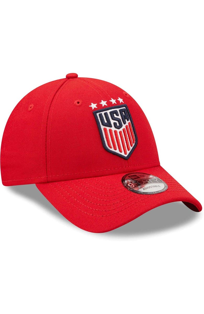 New Era Men's New Era Red USWNT 9FORTY Adjustable Hat, Alternate, color, 