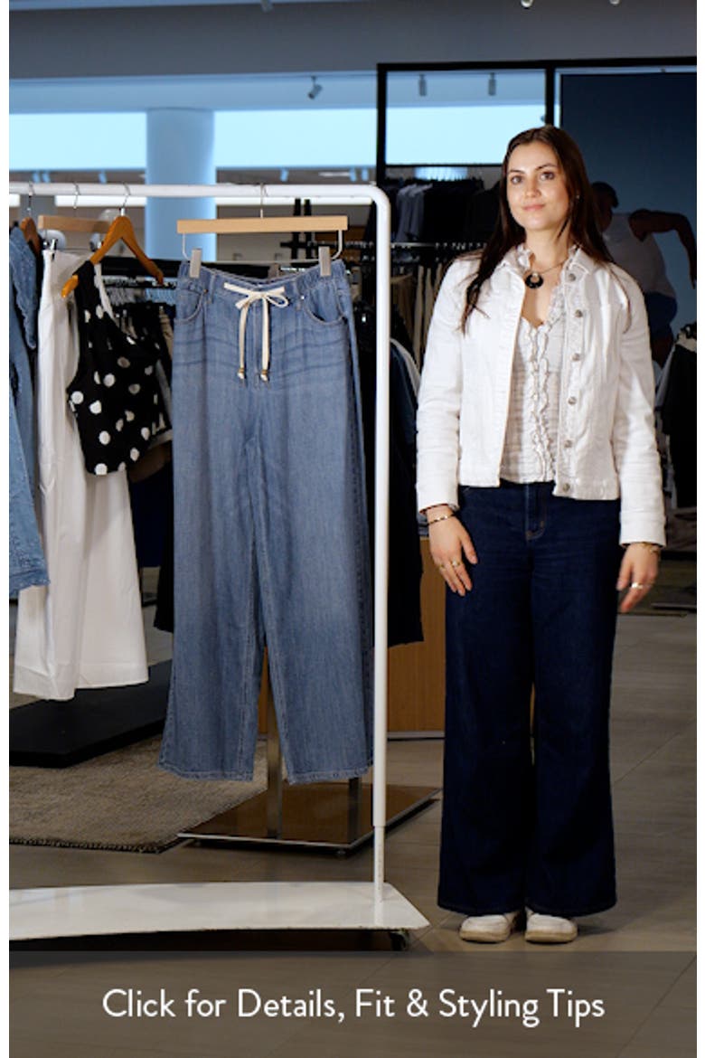 Drawstring Wide Leg Jeans video