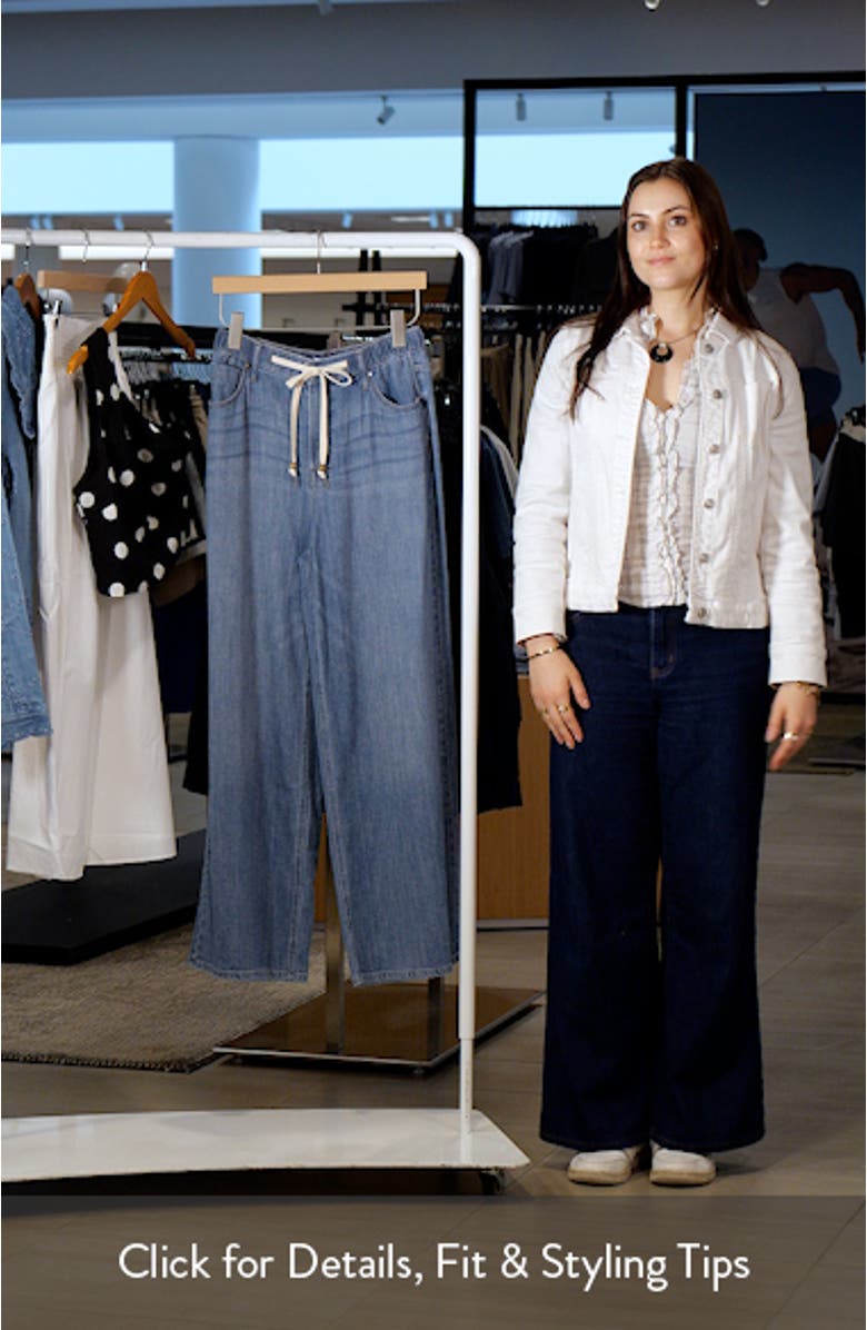 Drawstring Wide Leg Jeans, sales video thumbnail