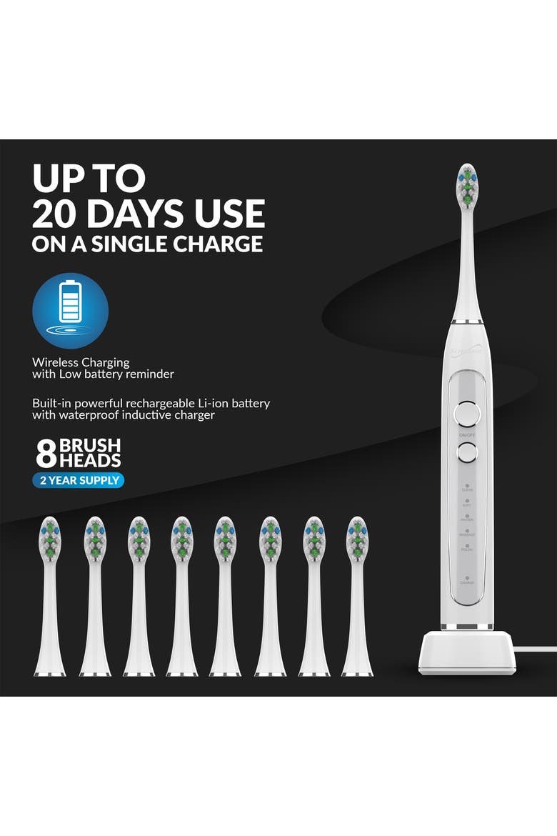 Sonic Advance Wireless Rechargeable Toothbrush in White, Alternate, color, White
