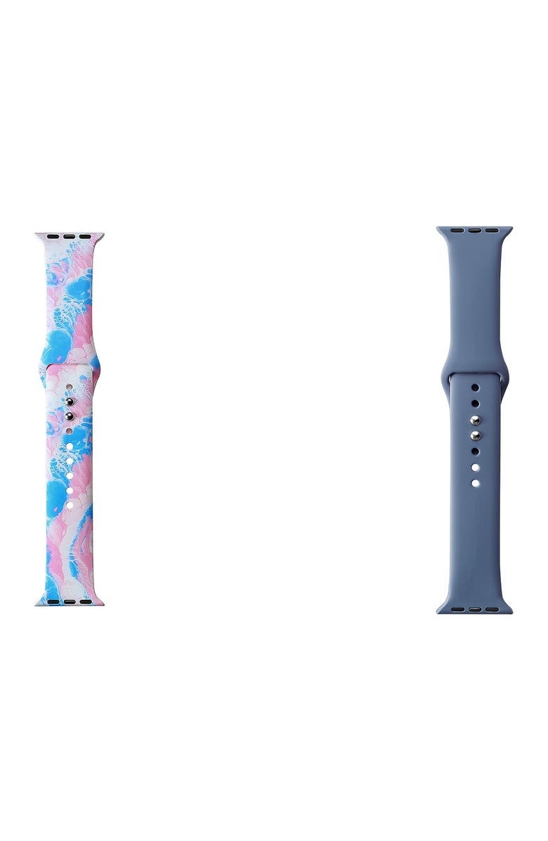 The Posh Tech Assorted 2-Pack Silicone Apple Watch<sup>®</sup> Watchbands, Alternate, color, 