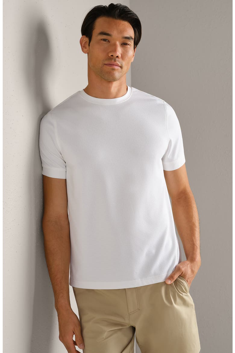 Waffle Tech Crew T-Shirt, Alternate, color, WHITE