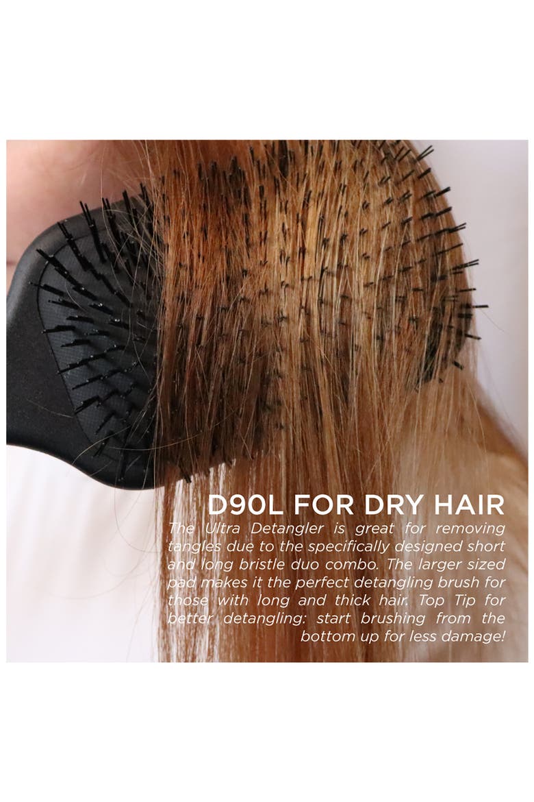 D90L The Ultra Detangler Paddle Brush, Alternate, color, BLACK