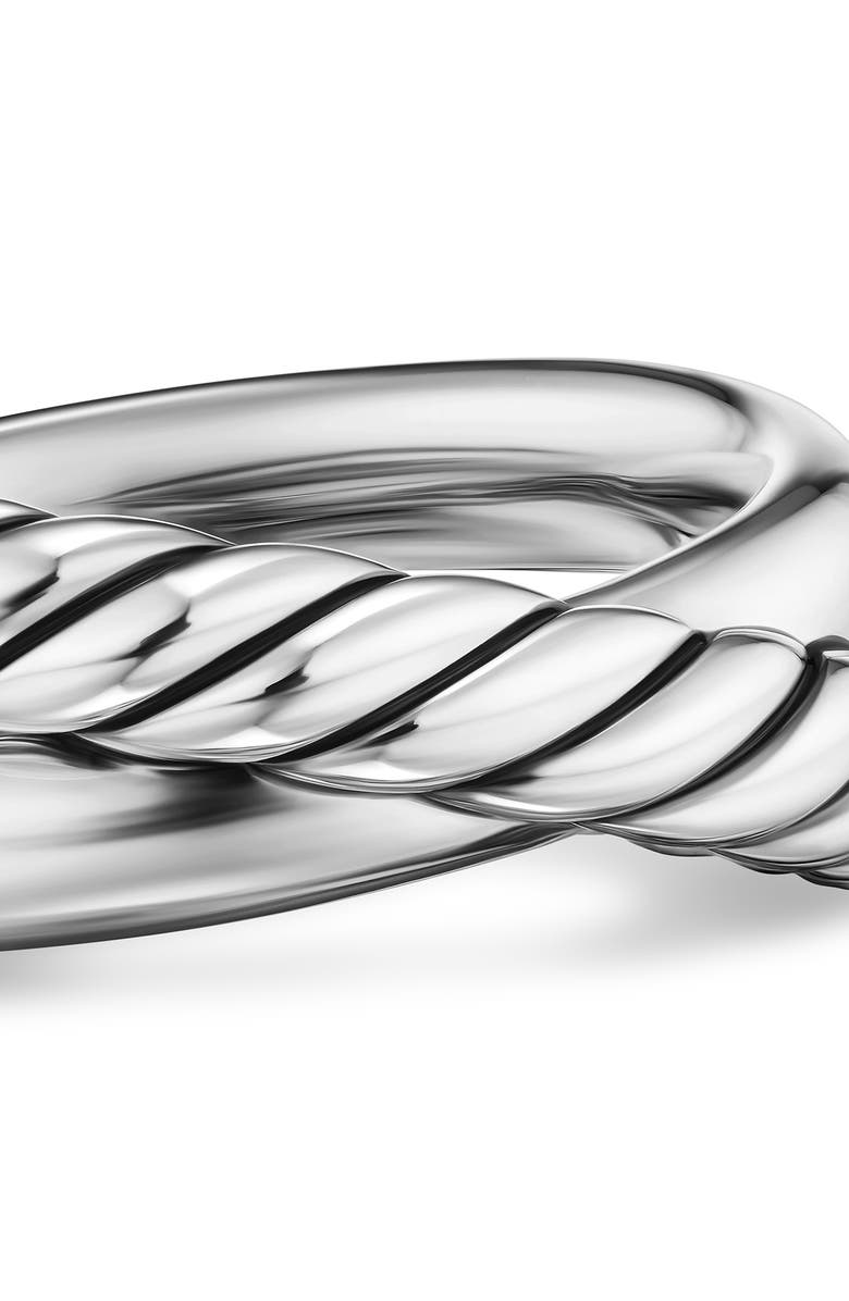 David Yurman Crossover Two Row Ring in Sterling Silver, 7.4mm, Alternate, color, Silver