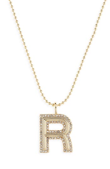 Baublebar Arianna Initial Pendant Necklace In Gold