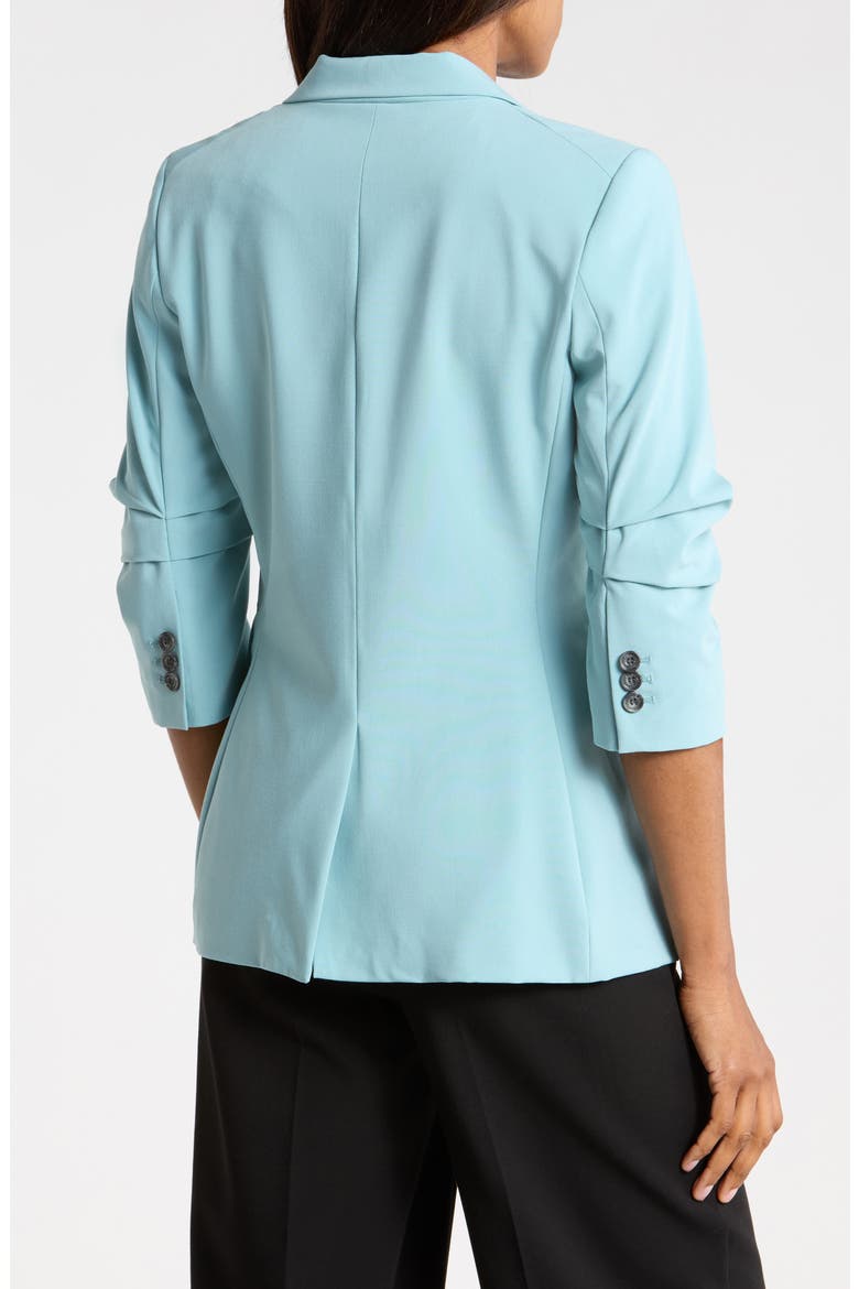 Ruched Sleeve Blazer, Alternate, color, CAMEO BLUE