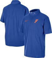 Nike Men's Nike Royal Florida Gators Coaches Half-Zip Short Sleeve Jacket