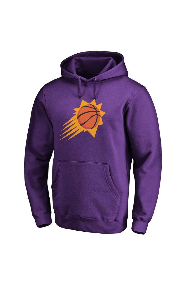 FANATICS Men's Fanatics Branded Purple Phoenix Suns Icon Primary Logo Fitted Pullover Hoodie, Alternate, color, Purple