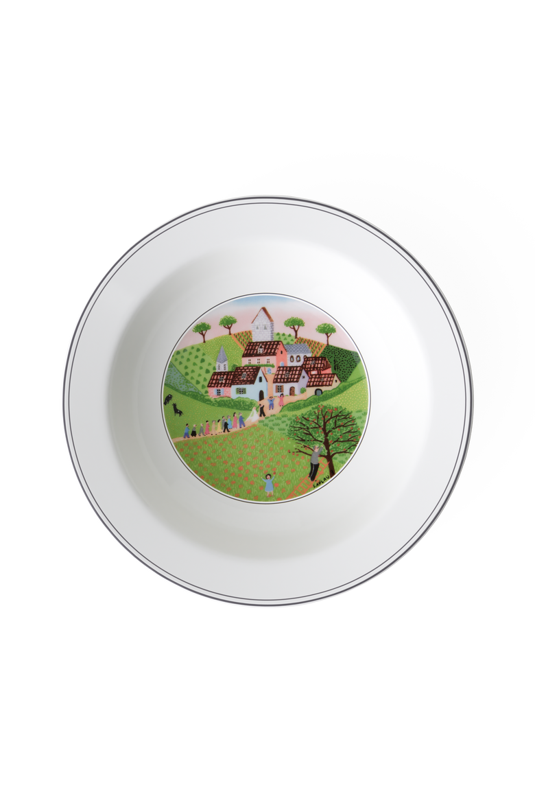 Design Naif Rim Cereal Bowl #3 Wedding Procession, Main, color, None
