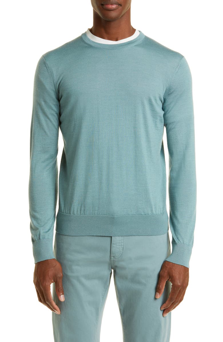 ZEGNA Men's Casheta Cashmere & Silk Sweater, Main, color, 