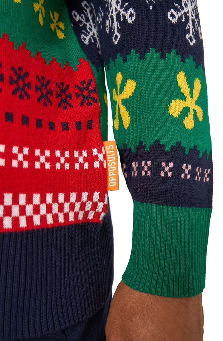 OppoSuits SpongeBob Christmas Crewneck Sweater, Alternate, color, Green Multi