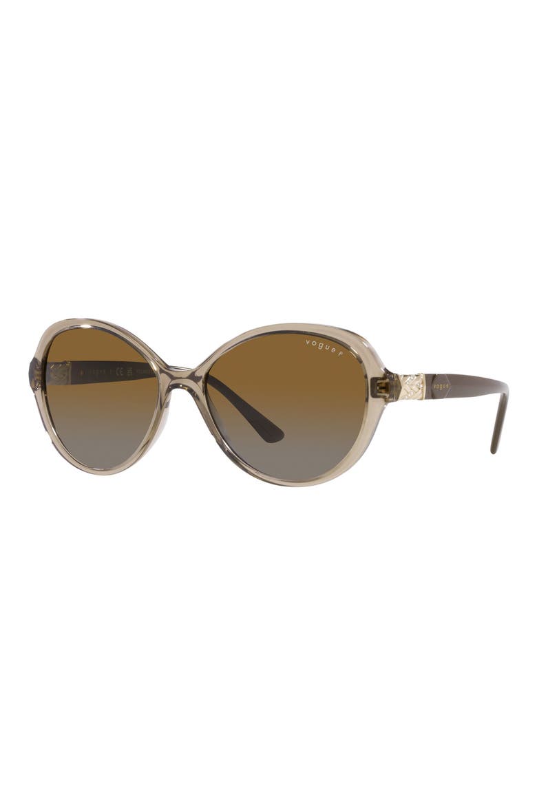 57mm Gradient Butterfly Sunglasses, Alternate, color, TRANSPAREN GREY