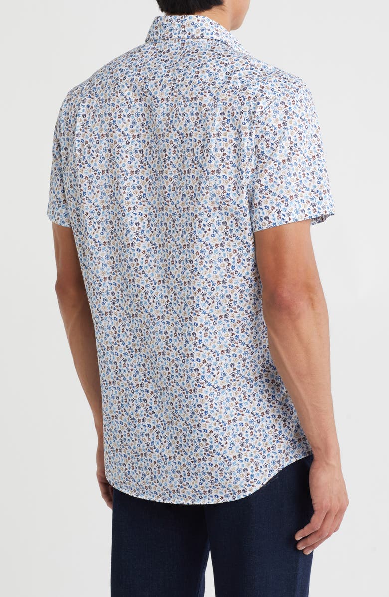 Rodd & Gunn Mount White Short Sleeve Cotton Button-Up Shirt, Alternate, color, Ocean