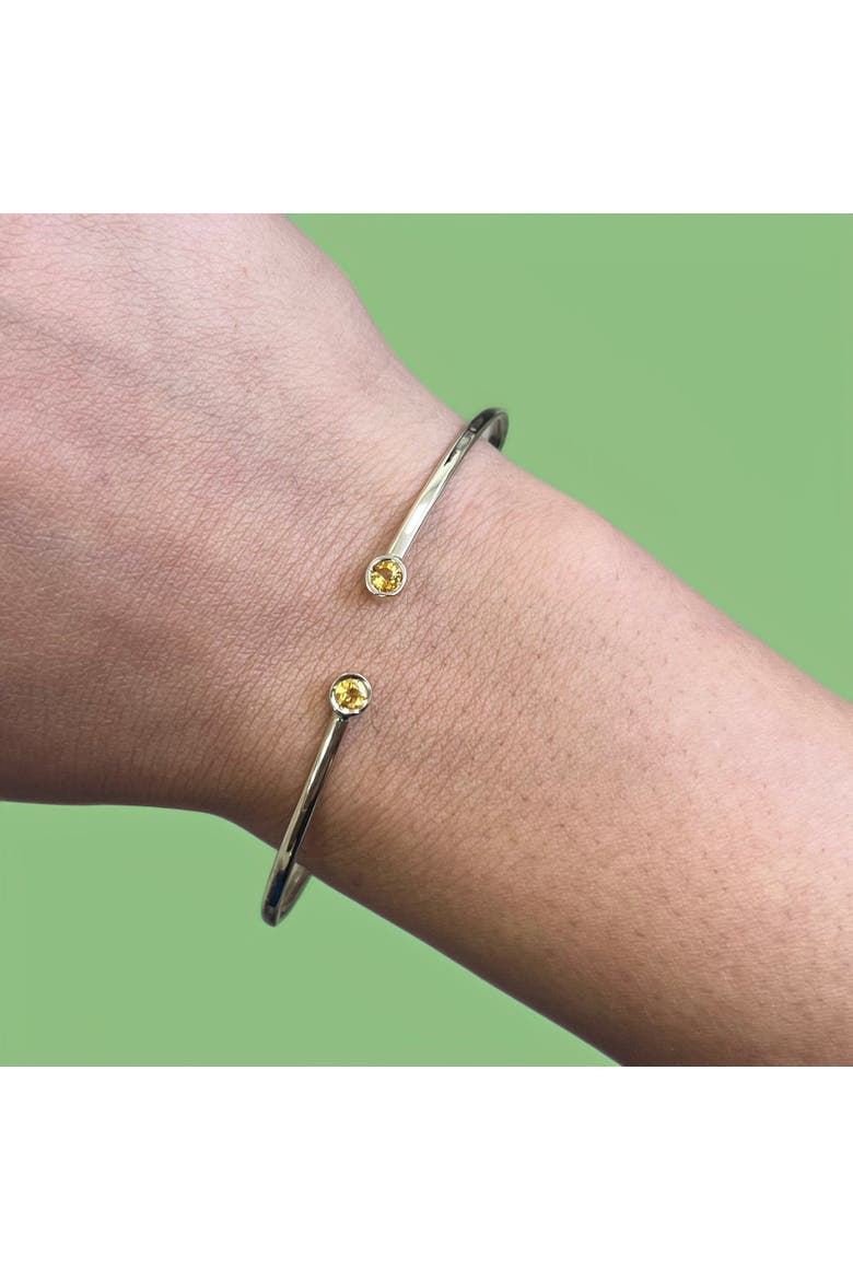 Citrine Open Cuff Bangle, Alternate, color, Citrine