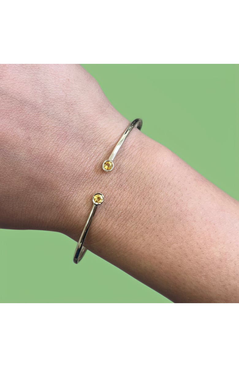 The Lovery Fine Jewelry Citrine Open Cuff Bangle, Alternate, color, Citrine