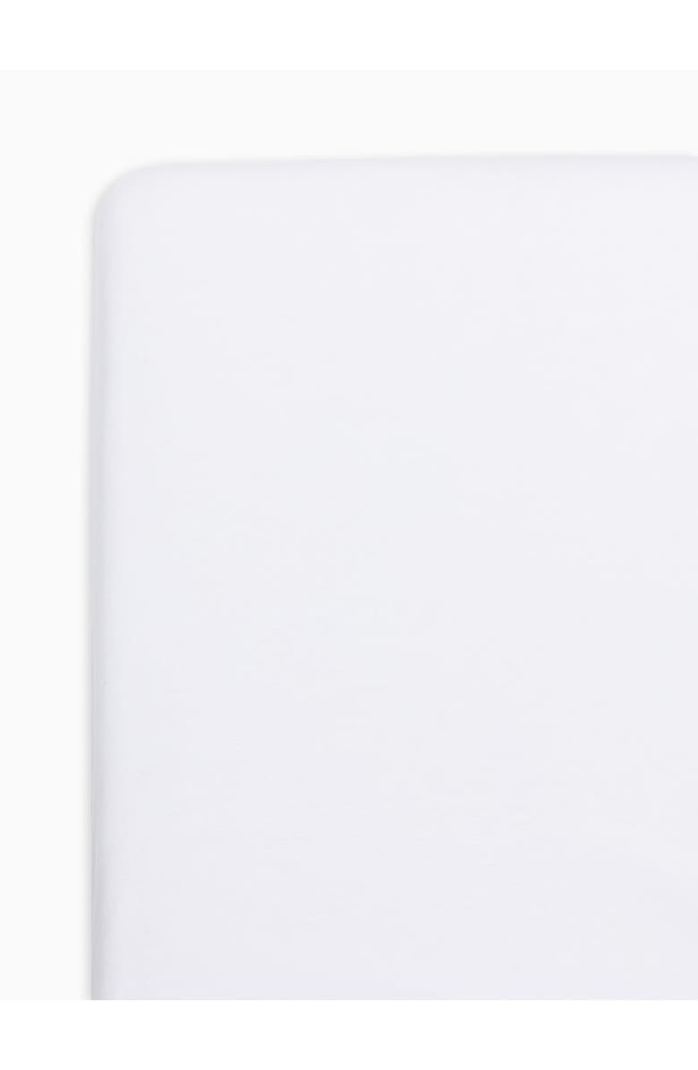 Colored Organics Organic Poplin Fitted Crib Sheet, Alternate, color, White