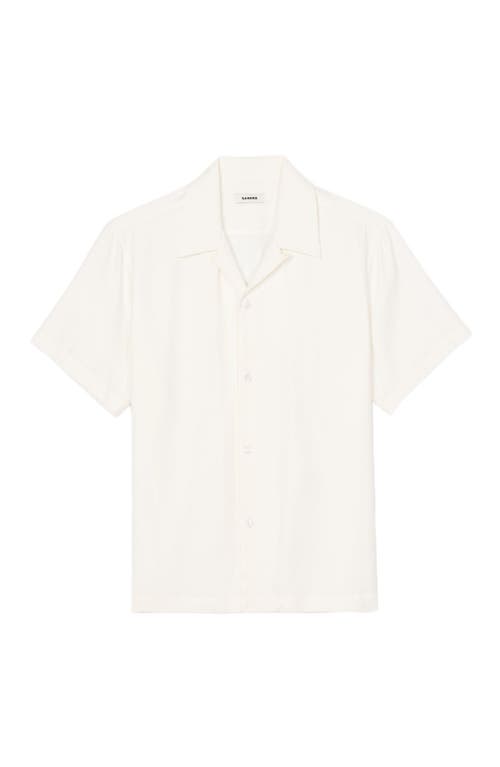 Sandro Shark Collar Shirt In Optic White