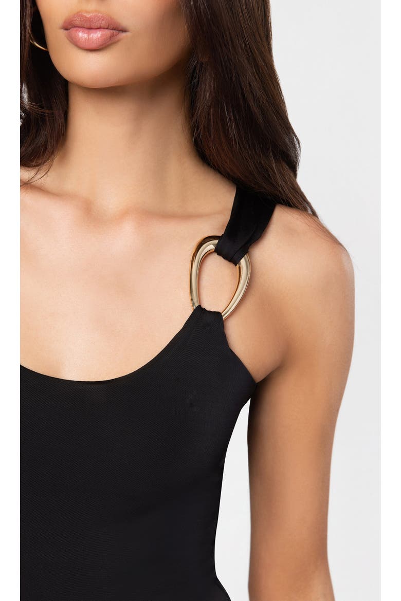 Marius Sheen Jersey Bodysuit, Alternate, color, Black