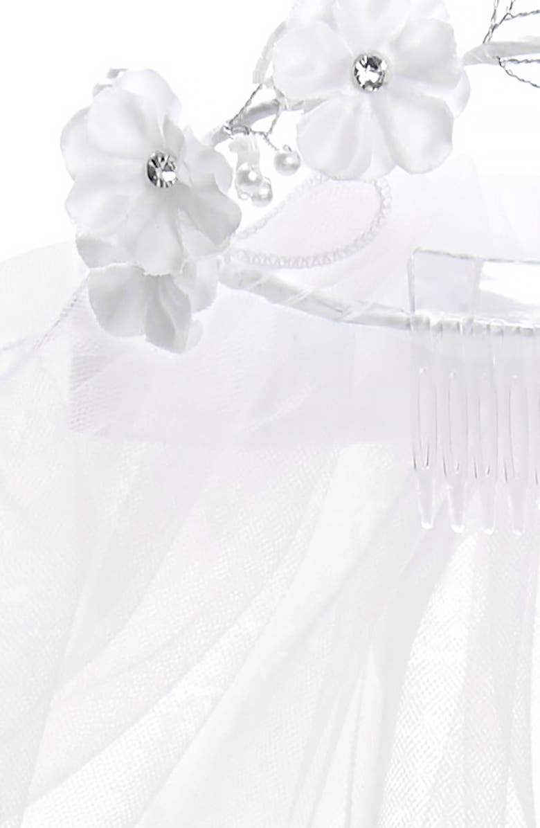 Us Angels First Communion Embellished Comb & Veil, Alternate, color, 