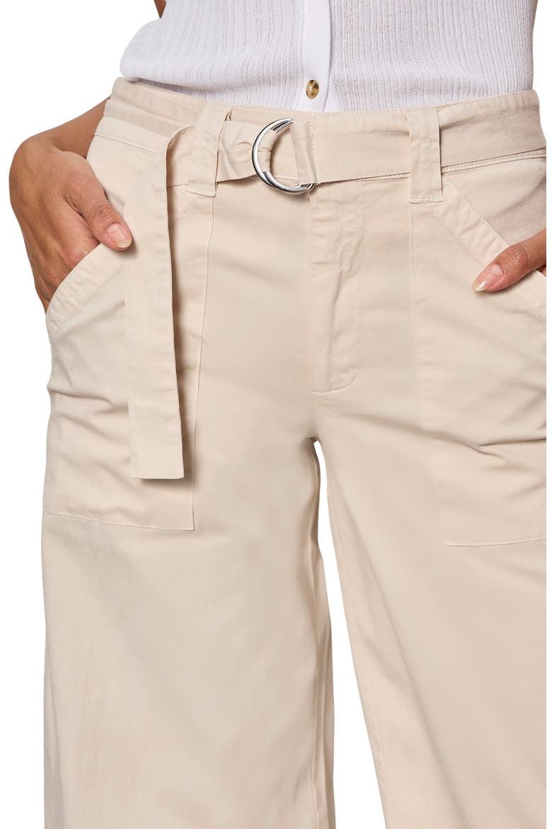 Belted Wide Leg Pants, Alternate, color, SUMMER SAND WHITE