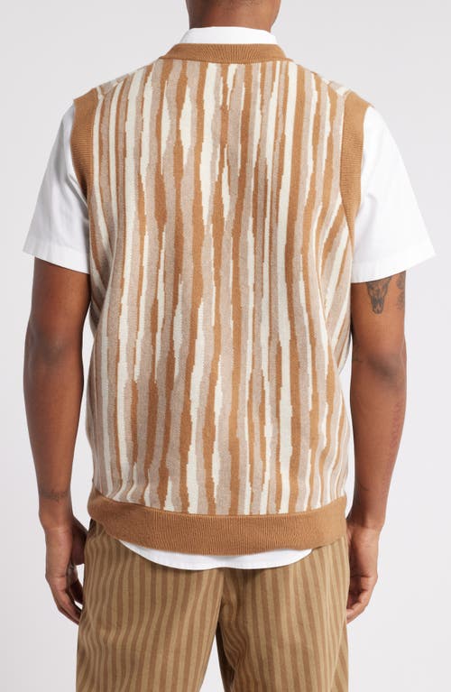 Nordstrom X Harlem's Fashion Row House Of Aama Etched Vest In Tan Abstract Stripe