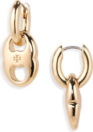 Tory Burch Small Gemini Link Hoop Earrings