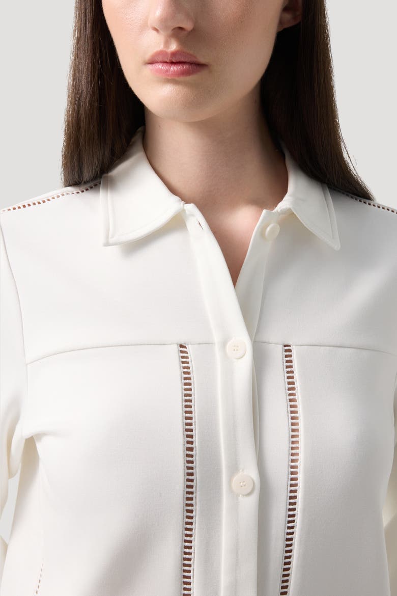 Raquel jersey overshirt, Alternate, color, Off-White