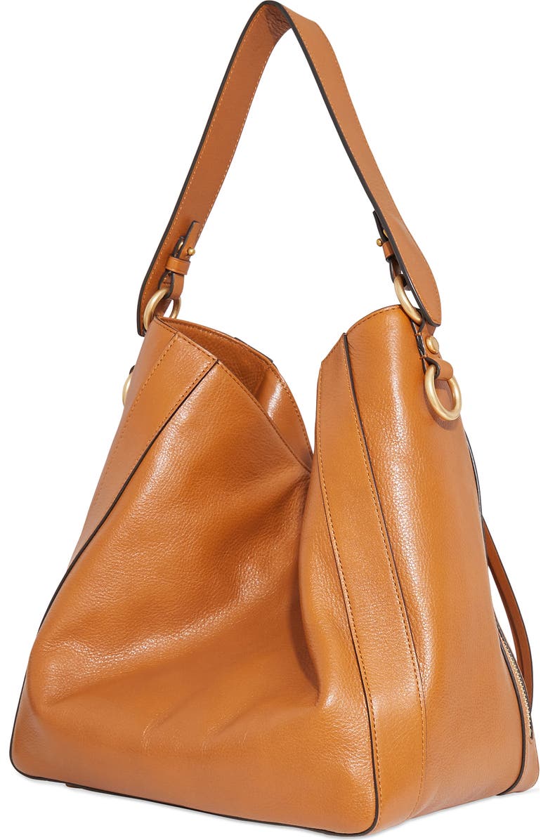 Rebecca Minkoff Mab Leather Hobo Bag, Alternate, color, Caramello