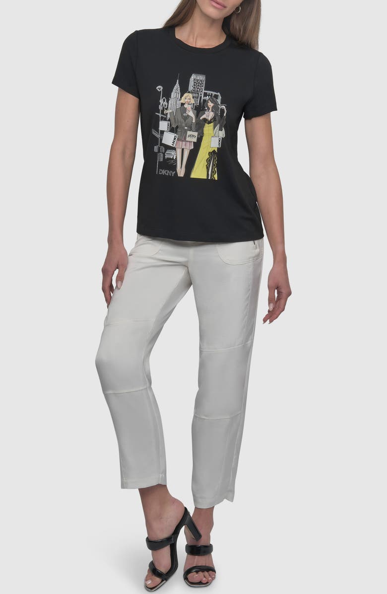 DKNY Chrysler Conversational Graphic T-Shirt, Alternate, color, 