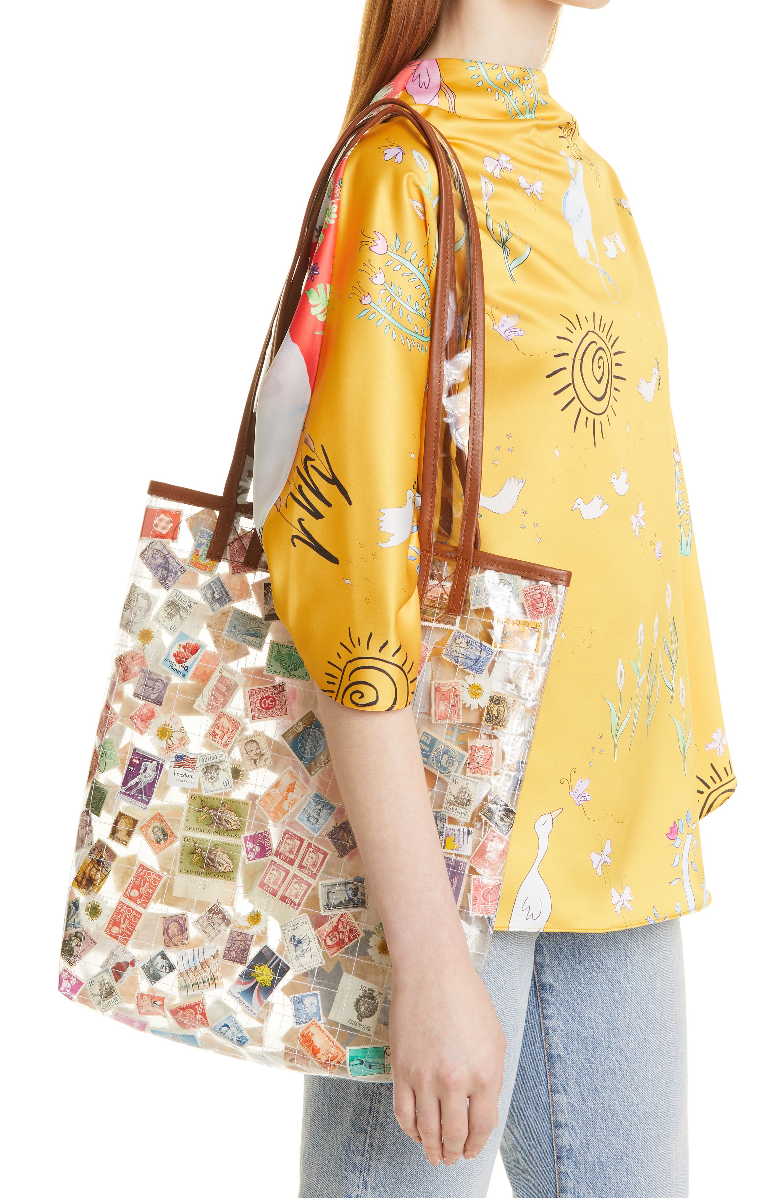 Dauphinette Stamp Tote, Alternate, color, 