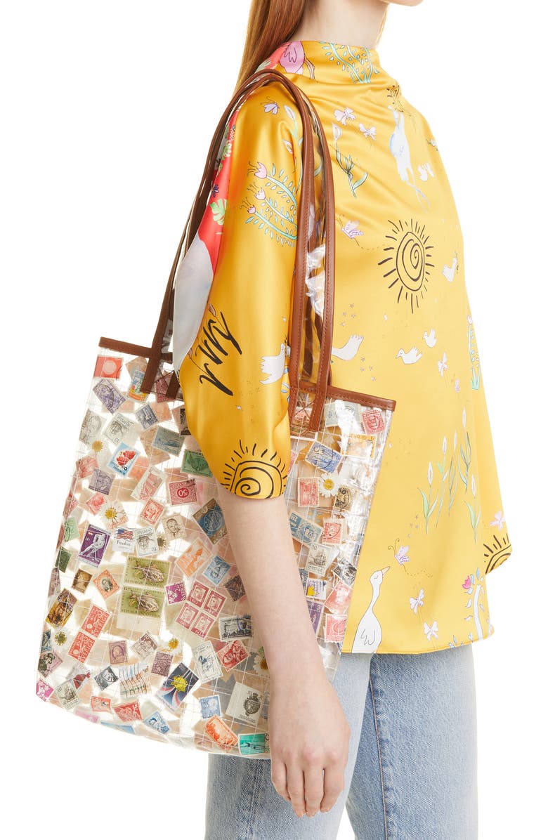 Dauphinette Stamp Tote, Alternate, color,